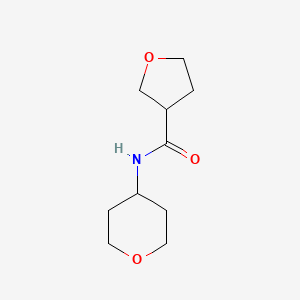 molecular formula C10H17NO3 B12232136 N-(oxan-4-yl)oxolane-3-carboxamide 