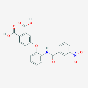 molecular formula C21H14N2O8 B1223217 4-{2-[(3-Nitrobenzoyl)amino]phenoxy}phthalic acid 