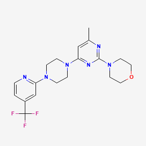 4-(4-Methyl-6-{4-[4-(trifluoromethyl)pyridin-2-yl]piperazin-1-yl}pyrimidin-2-yl)morpholine