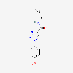 molecular formula C14H16N4O2 B12232214 N-(cyclopropylmethyl)-1-(4-methoxyphenyl)-1H-1,2,3-triazole-4-carboxamide 