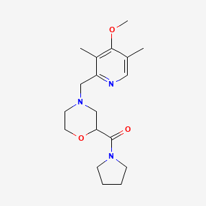 4-[(4-Methoxy-3,5-dimethylpyridin-2-yl)methyl]-2-(pyrrolidine-1-carbonyl)morpholine