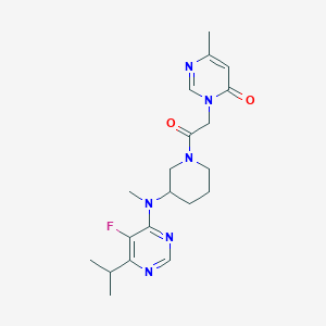 3-[2-(3-{[5-Fluoro-6-(propan-2-yl)pyrimidin-4-yl](methyl)amino}piperidin-1-yl)-2-oxoethyl]-6-methyl-3,4-dihydropyrimidin-4-one