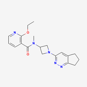 molecular formula C19H23N5O2 B12232224 N-(1-{5H,6H,7H-cyclopenta[c]pyridazin-3-yl}azetidin-3-yl)-2-ethoxy-N-methylpyridine-3-carboxamide 