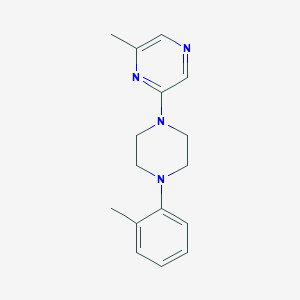 molecular formula C16H20N4 B12232236 2-Methyl-6-[4-(2-methylphenyl)piperazin-1-yl]pyrazine 