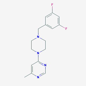 4-{4-[(3,5-Difluorophenyl)methyl]piperazin-1-yl}-6-methylpyrimidine