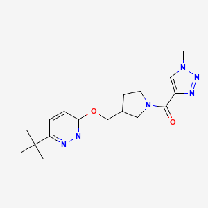 3-tert-butyl-6-{[1-(1-methyl-1H-1,2,3-triazole-4-carbonyl)pyrrolidin-3-yl]methoxy}pyridazine