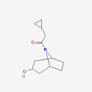 2-Cyclopropyl-1-{3-hydroxy-8-azabicyclo[3.2.1]octan-8-yl}ethan-1-one