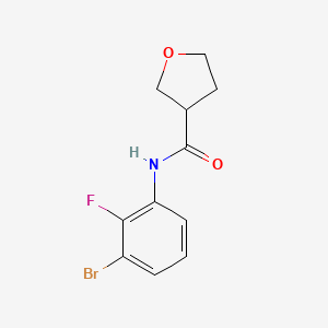 N-(3-bromo-2-fluorophenyl)oxolane-3-carboxamide