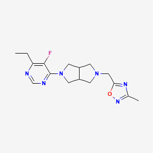 4-Ethyl-5-fluoro-6-{5-[(3-methyl-1,2,4-oxadiazol-5-yl)methyl]-octahydropyrrolo[3,4-c]pyrrol-2-yl}pyrimidine