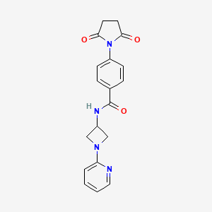 4-(2,5-dioxopyrrolidin-1-yl)-N-[1-(pyridin-2-yl)azetidin-3-yl]benzamide