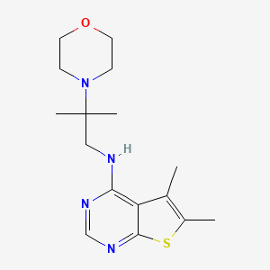 5,6-dimethyl-N-[2-methyl-2-(4-morpholinyl)propyl]-4-thieno[2,3-d]pyrimidinamine