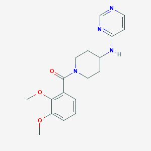 molecular formula C18H22N4O3 B12232421 N-[1-(2,3-dimethoxybenzoyl)piperidin-4-yl]pyrimidin-4-amine 