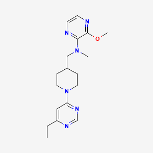 N-{[1-(6-ethylpyrimidin-4-yl)piperidin-4-yl]methyl}-3-methoxy-N-methylpyrazin-2-amine