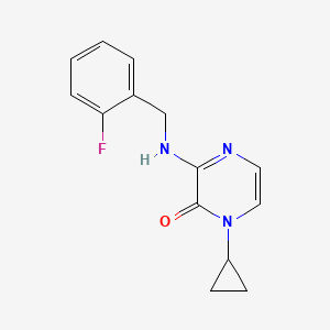 1-Cyclopropyl-3-{[(2-fluorophenyl)methyl]amino}-1,2-dihydropyrazin-2-one