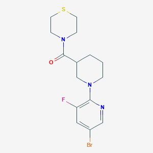 4-[1-(5-Bromo-3-fluoropyridin-2-yl)piperidine-3-carbonyl]thiomorpholine