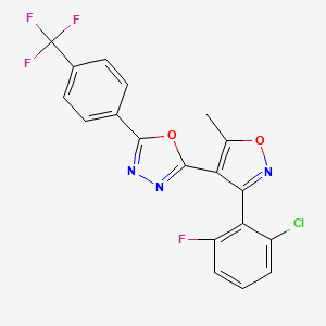2-[3-(2-Chloro-6-fluorophenyl)-5-methyl-4-isoxazolyl]-5-[4-(trifluoromethyl)phenyl]-1,3,4-oxadiazole