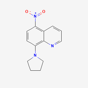 molecular formula C13H13N3O2 B1223249 5-硝基-8-(吡咯烷-1-基)喹啉 CAS No. 294194-84-6