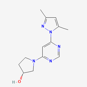 (3R)-1-[6-(3,5-dimethyl-1H-pyrazol-1-yl)pyrimidin-4-yl]pyrrolidin-3-ol