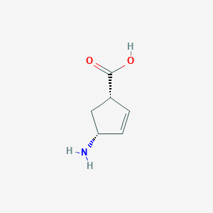 B122325 (1S,4R)-4-Aminocyclopent-2-enecarboxylic acid CAS No. 134234-04-1