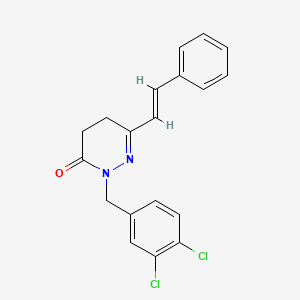 molecular formula C19H16Cl2N2O B1223252 2-(3,4-二氯苄基)-6-苯乙烯基-4,5-二氢-3(2H)-哒嗪酮 CAS No. 1164529-92-3