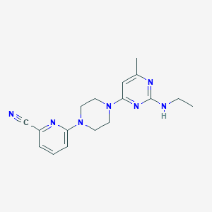 6-{4-[2-(Ethylamino)-6-methylpyrimidin-4-yl]piperazin-1-yl}pyridine-2-carbonitrile