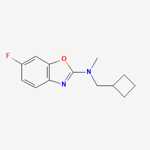 molecular formula C13H15FN2O B12232563 N-(cyclobutylmethyl)-6-fluoro-N-methyl-1,3-benzoxazol-2-amine 