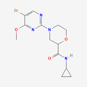 4-(5-bromo-4-methoxypyrimidin-2-yl)-N-cyclopropylmorpholine-2-carboxamide