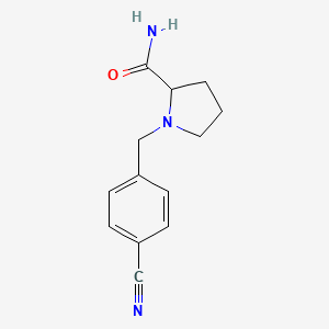 1-[(4-Cyanophenyl)methyl]pyrrolidine-2-carboxamide