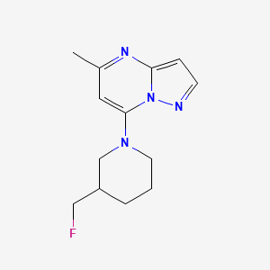 molecular formula C13H17FN4 B12232637 3-(Fluoromethyl)-1-{5-methylpyrazolo[1,5-a]pyrimidin-7-yl}piperidine 