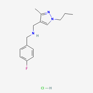 1-(4-fluorophenyl)-N-[(3-methyl-1-propyl-1H-pyrazol-4-yl)methyl]methanamine