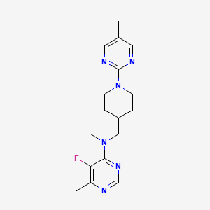 5-fluoro-N,6-dimethyl-N-{[1-(5-methylpyrimidin-2-yl)piperidin-4-yl]methyl}pyrimidin-4-amine