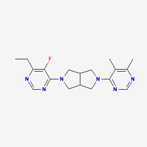 molecular formula C18H23FN6 B12232716 4-[5-(6-Ethyl-5-fluoropyrimidin-4-yl)-octahydropyrrolo[3,4-c]pyrrol-2-yl]-5,6-dimethylpyrimidine 