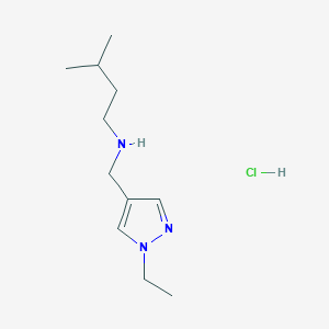 N-[(1-ethylpyrazol-4-yl)methyl]-3-methylbutan-1-amine;hydrochloride