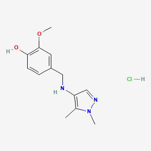 4-[[(1,5-Dimethylpyrazol-4-yl)amino]methyl]-2-methoxyphenol;hydrochloride