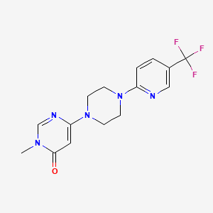 3-Methyl-6-{4-[5-(trifluoromethyl)pyridin-2-yl]piperazin-1-yl}-3,4-dihydropyrimidin-4-one