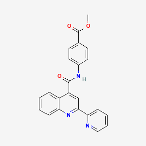 4-[[Oxo-[2-(2-pyridinyl)-4-quinolinyl]methyl]amino]benzoic acid methyl ester