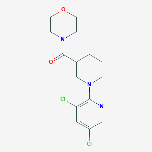 molecular formula C15H19Cl2N3O2 B12232780 4-[1-(3,5-Dichloropyridin-2-yl)piperidine-3-carbonyl]morpholine 