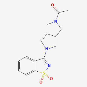 1-[2-(1,1-Dioxo-1,2-benzothiazol-3-yl)-1,3,3a,4,6,6a-hexahydropyrrolo[3,4-c]pyrrol-5-yl]ethanone