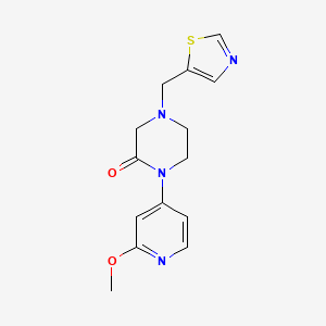 1-(2-Methoxypyridin-4-yl)-4-[(1,3-thiazol-5-yl)methyl]piperazin-2-one