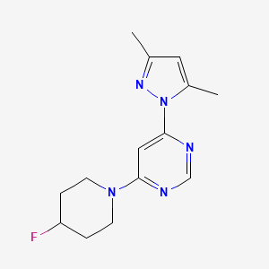 4-(3,5-dimethyl-1H-pyrazol-1-yl)-6-(4-fluoropiperidin-1-yl)pyrimidine