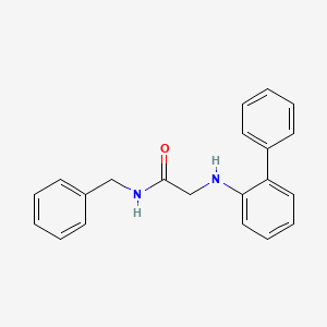 molecular formula C21H20N2O B1223282 2-(2-phenylanilino)-N-(phenylmethyl)acetamide 