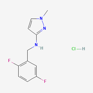 molecular formula C11H12ClF2N3 B12232848 N-[(2,5-difluorophenyl)methyl]-1-methylpyrazol-3-amine;hydrochloride 