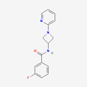 3-fluoro-N-[1-(pyridin-2-yl)azetidin-3-yl]benzamide