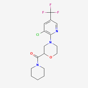 4-[3-Chloro-5-(trifluoromethyl)pyridin-2-yl]-2-(piperidine-1-carbonyl)morpholine