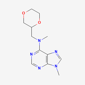 N-[(1,4-dioxan-2-yl)methyl]-N,9-dimethyl-9H-purin-6-amine