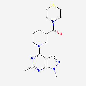 4-(1-{1,6-dimethyl-1H-pyrazolo[3,4-d]pyrimidin-4-yl}piperidine-3-carbonyl)thiomorpholine