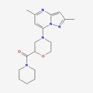 4-{2,5-Dimethylpyrazolo[1,5-a]pyrimidin-7-yl}-2-(piperidine-1-carbonyl)morpholine