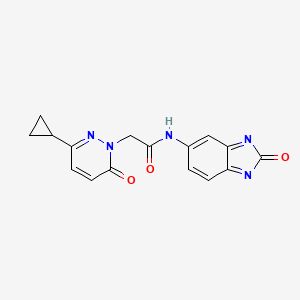 2-(3-cyclopropyl-6-oxopyridazin-1(6H)-yl)-N-(2-oxo-2H-benzo[d]imidazol-5-yl)acetamide