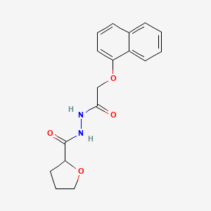 molecular formula C17H18N2O4 B1223294 N'-[2-(1-naphthalenyloxy)-1-oxoethyl]-2-oxolanecarbohydrazide 