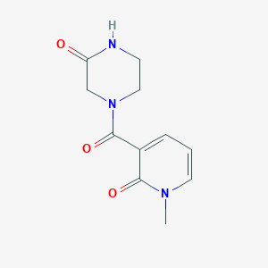 4-(1-Methyl-2-oxo-1,2-dihydropyridine-3-carbonyl)piperazin-2-one